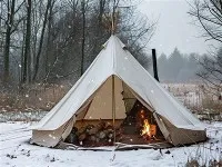 Téli Vászon Sátor Kályhával